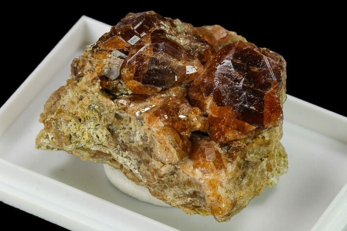 Orange Grossular Garnet Cluster - Bishop, California #131343